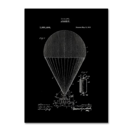 Claire Doherty 'Airship Patent 1913 Black' Canvas Art,24x32